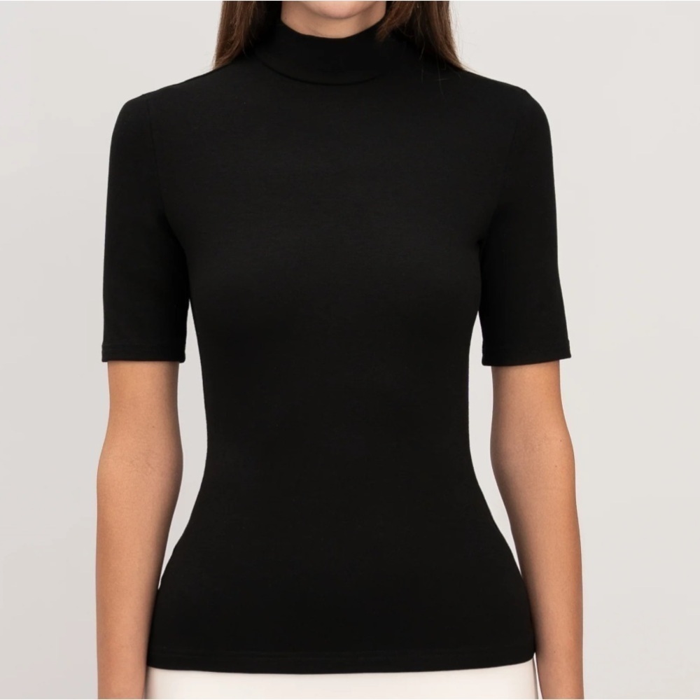 WISHLIST Short Sleeve Women’s Black Ruched Size Small
